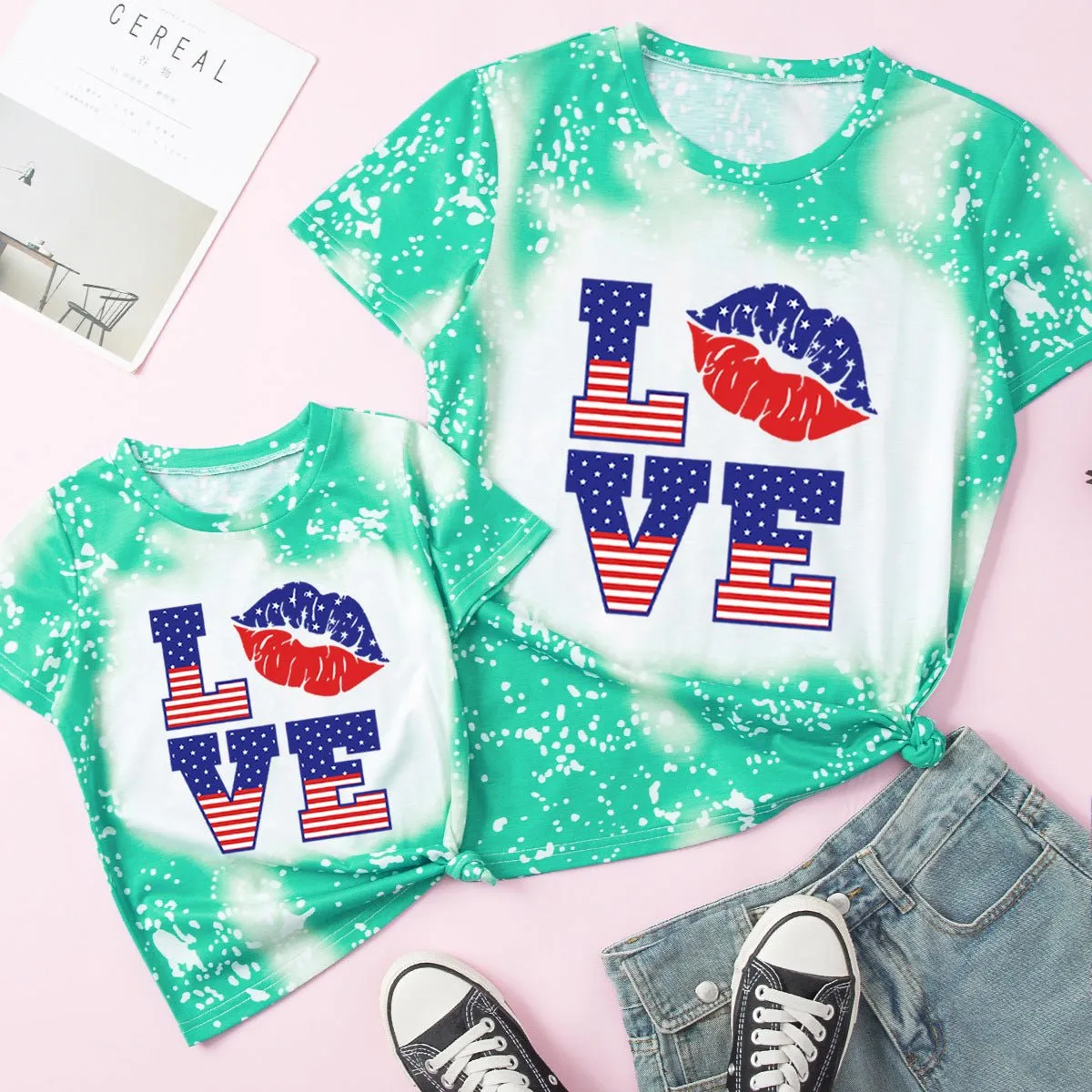 Mom and Me Letter Print Round Neck T-shirt (5 Colors)