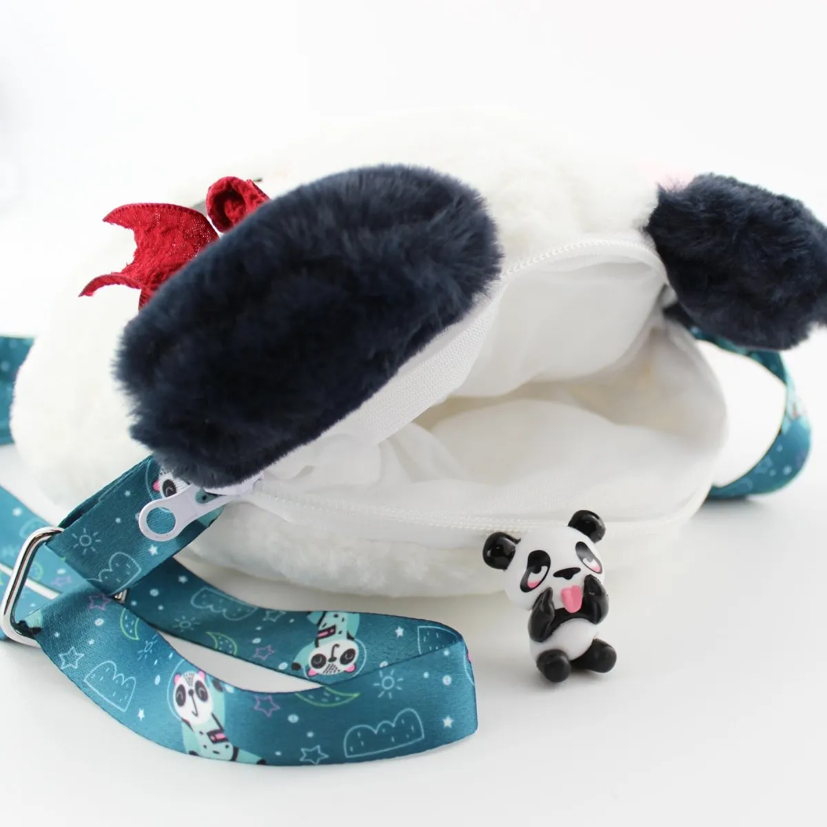 Panda Plush Bag Crossbody Purse Kawaii Cartoon Purse for Girls
