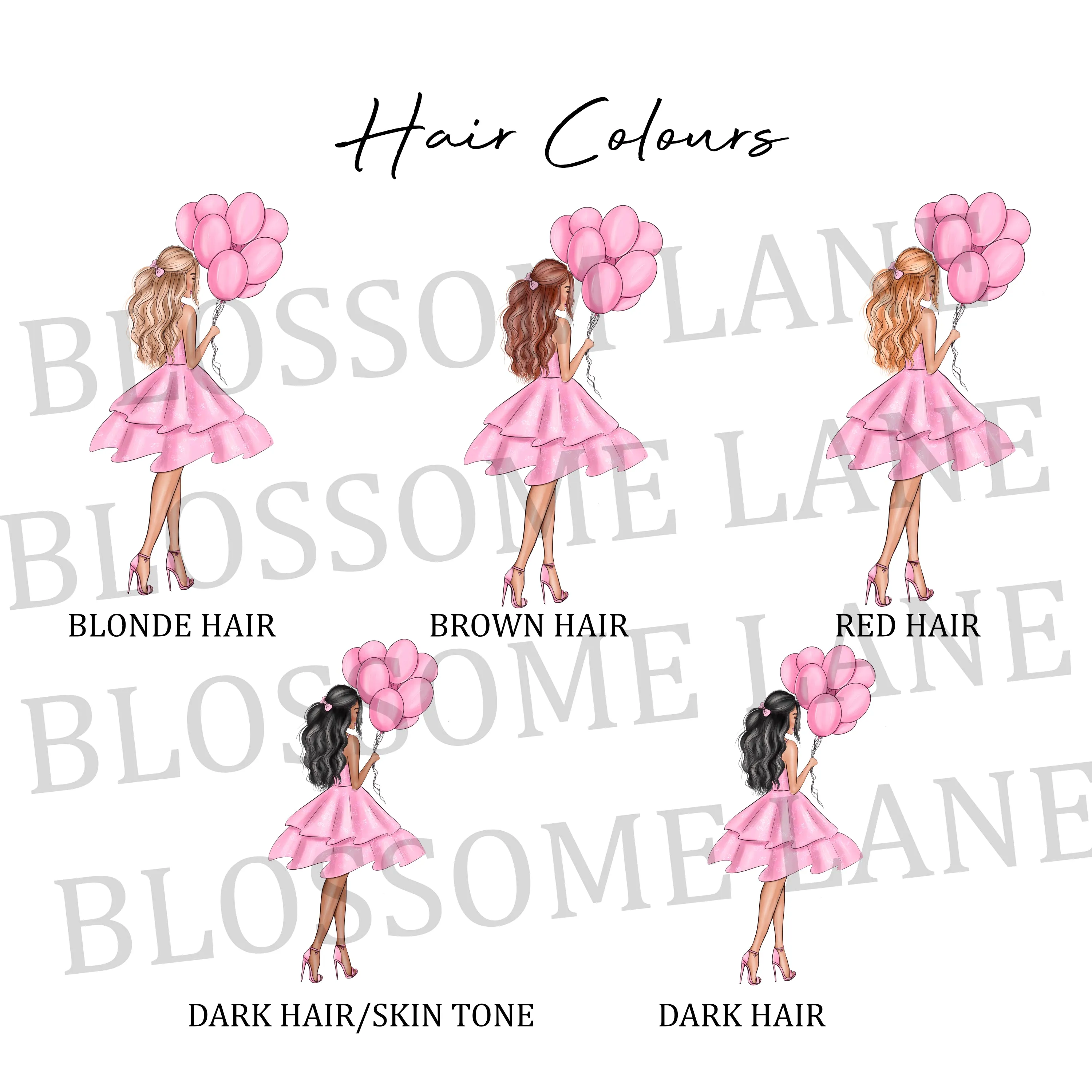 Personalised Birthday Gift Wrap Girl Pink Dress