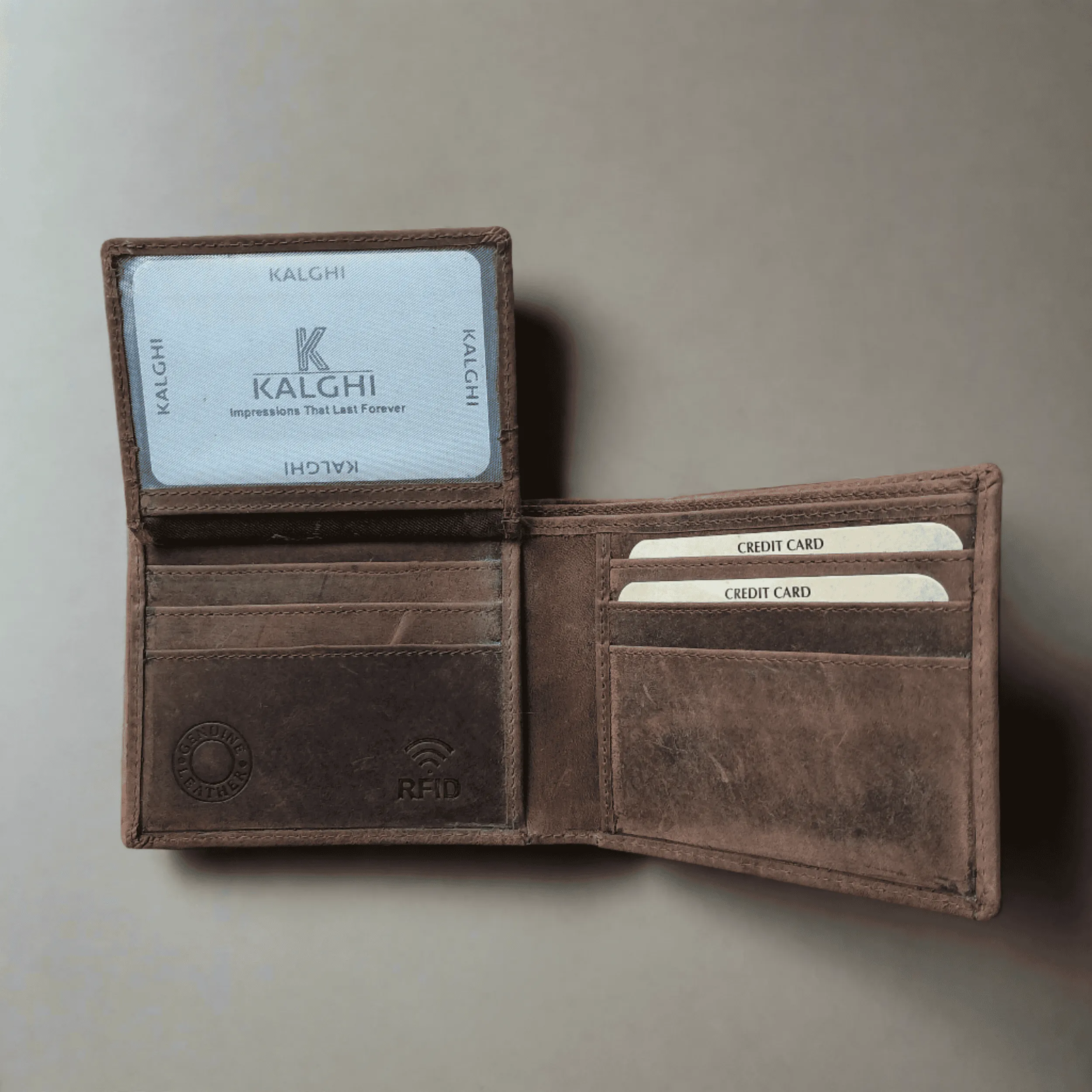 Personalised Brown Vintage Leather Mens Wallet