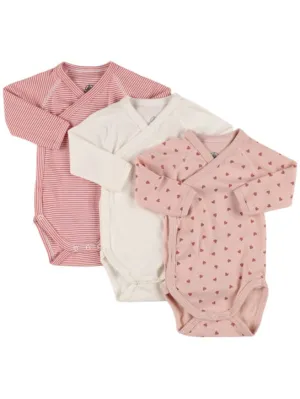 Petit Bateau   Set of 3 printed cotton bodysuits 