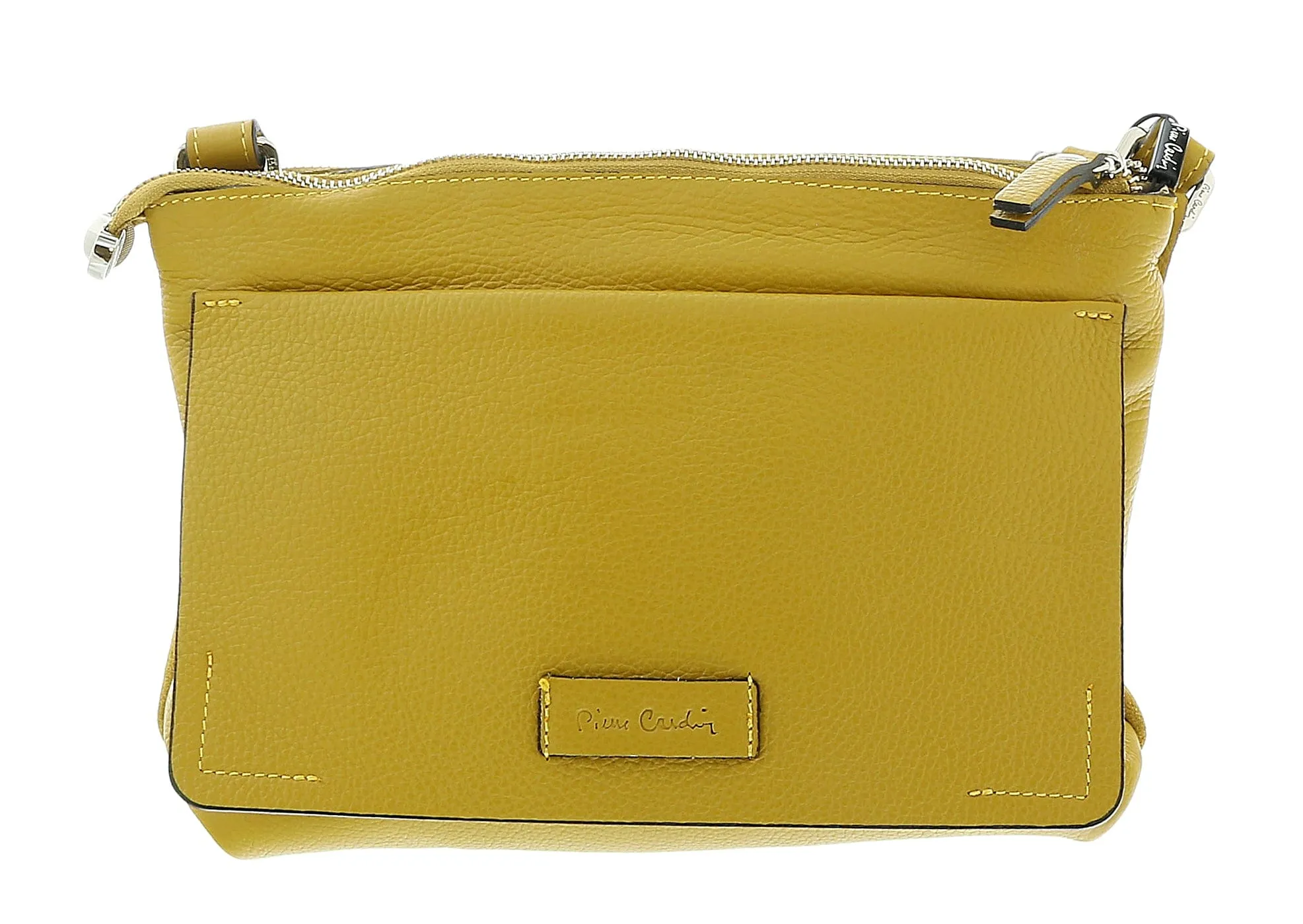 Pierre Cardin Yellow Leather Medium Suede Shoulder Bag
