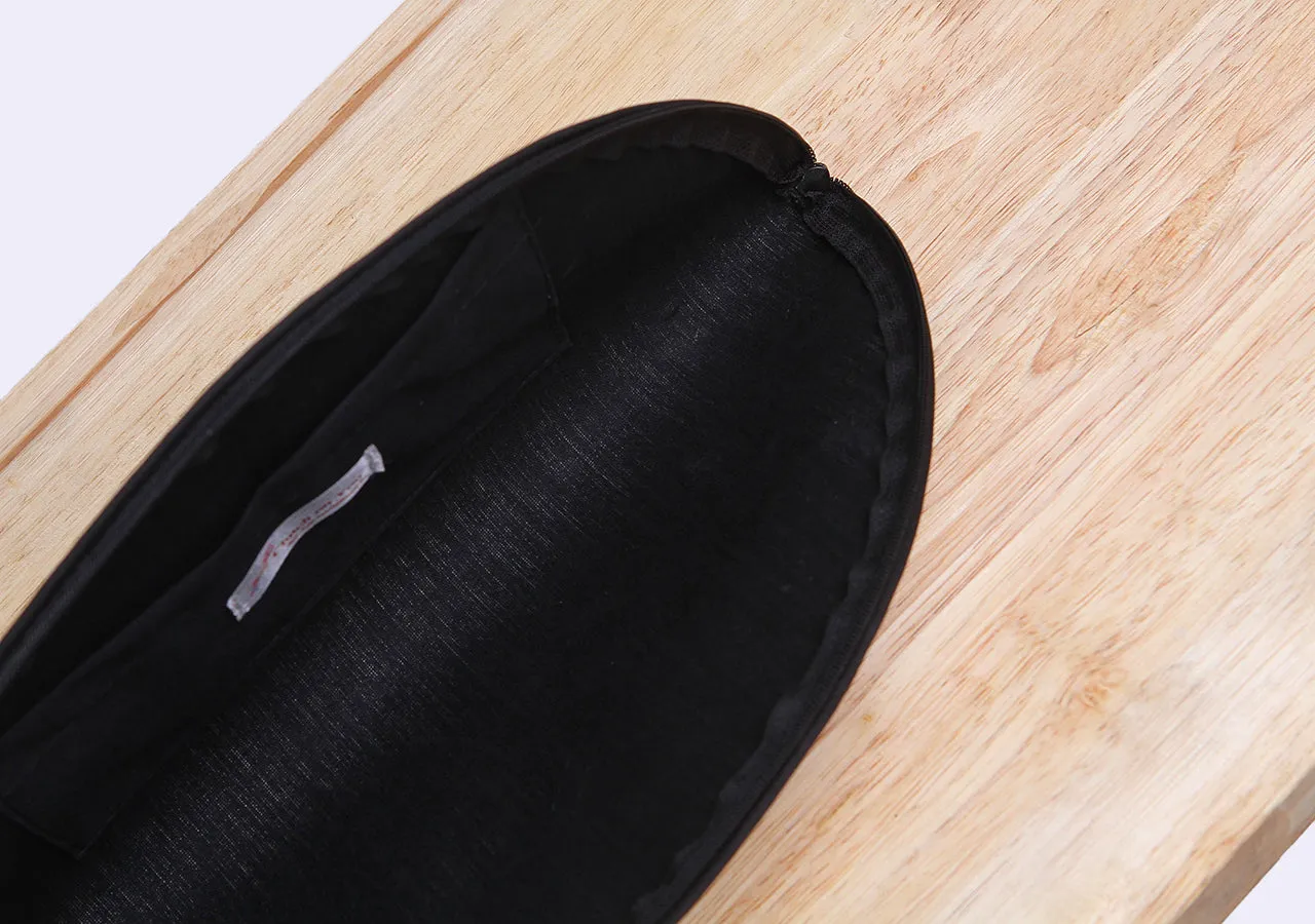 PluenCulath - Black And White Bamboo Clutch Bag