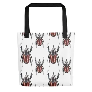 Polka Brown Beetles by Robert Bowen Tote Bag