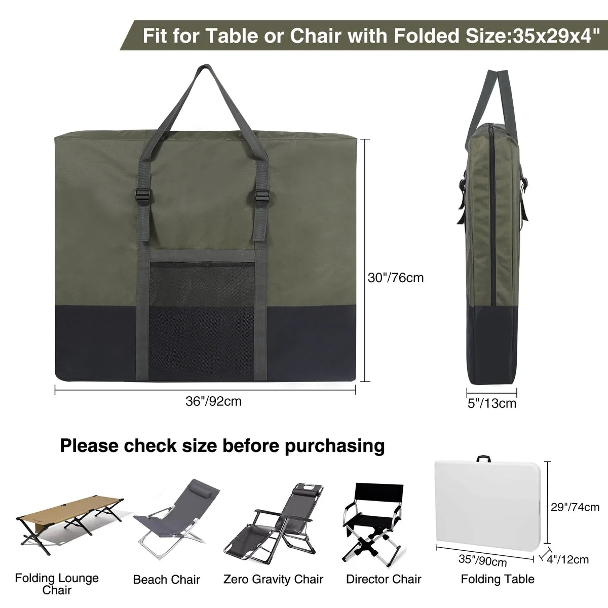 Portable Folding Storage Table Bag