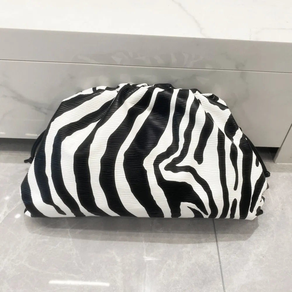 Pre Order:  Zebra Pattern Single Shoulder Crossbody Cloud Bag