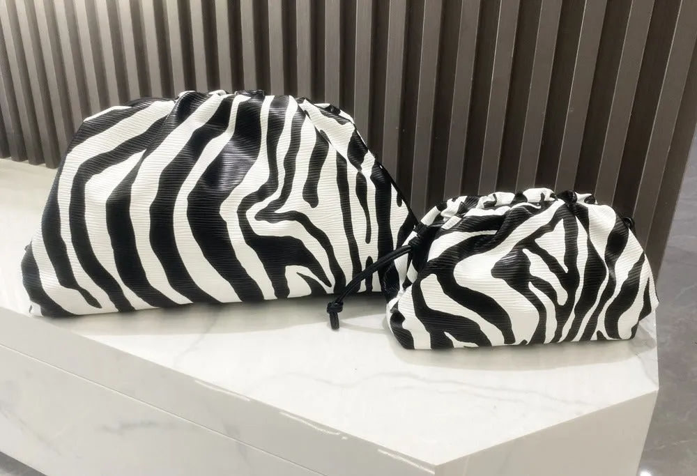 Pre Order:  Zebra Pattern Single Shoulder Crossbody Cloud Bag