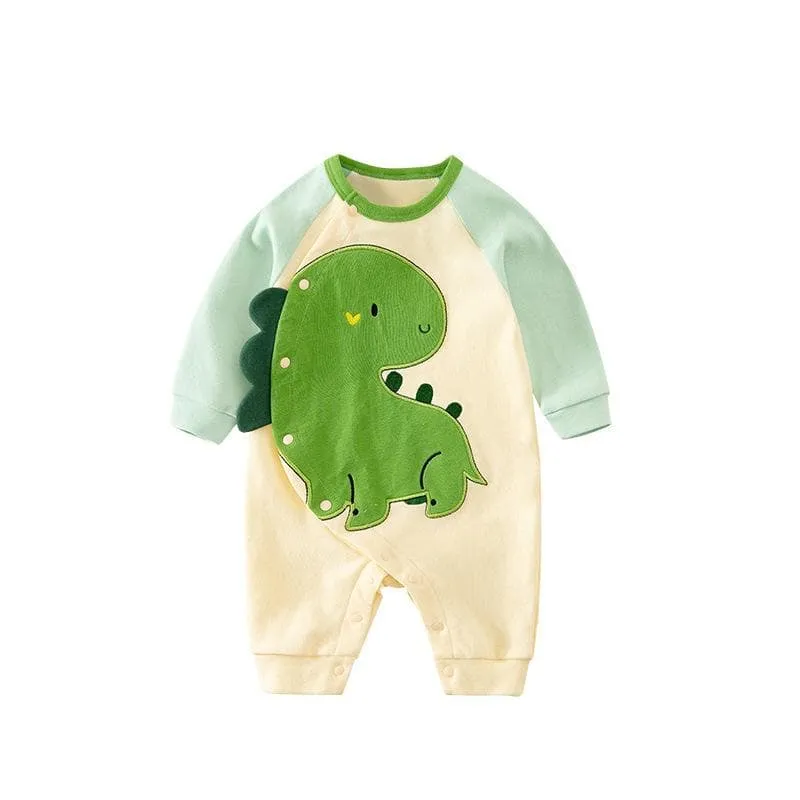 Premium 6 Dinosaur Pattern Bodysuit for Baby Boys