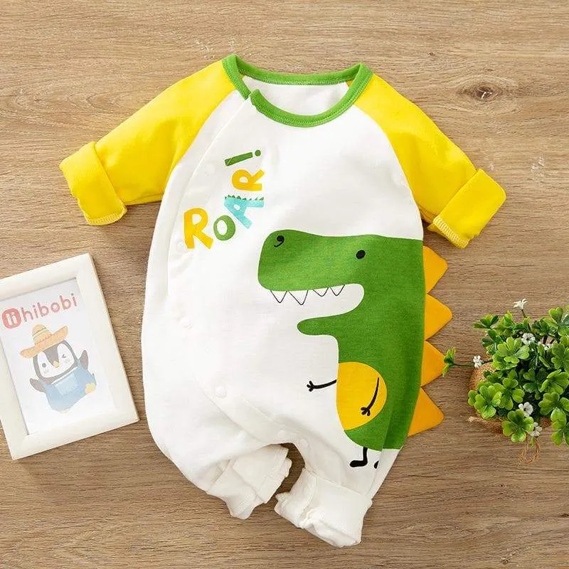 Premium 6 Dinosaur Pattern Bodysuit for Baby Boys