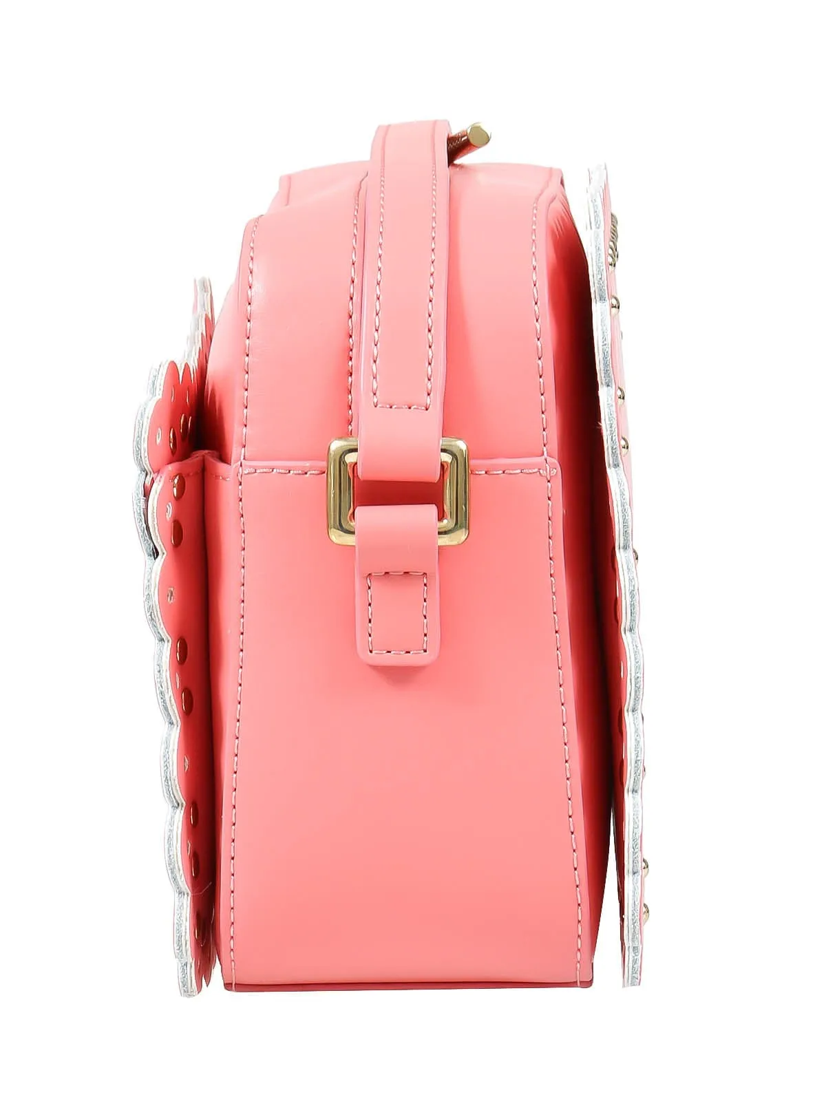 Roberto Cavalli Class GWLPEY 045 Leolace 002 Peach Small Shoulder Bag