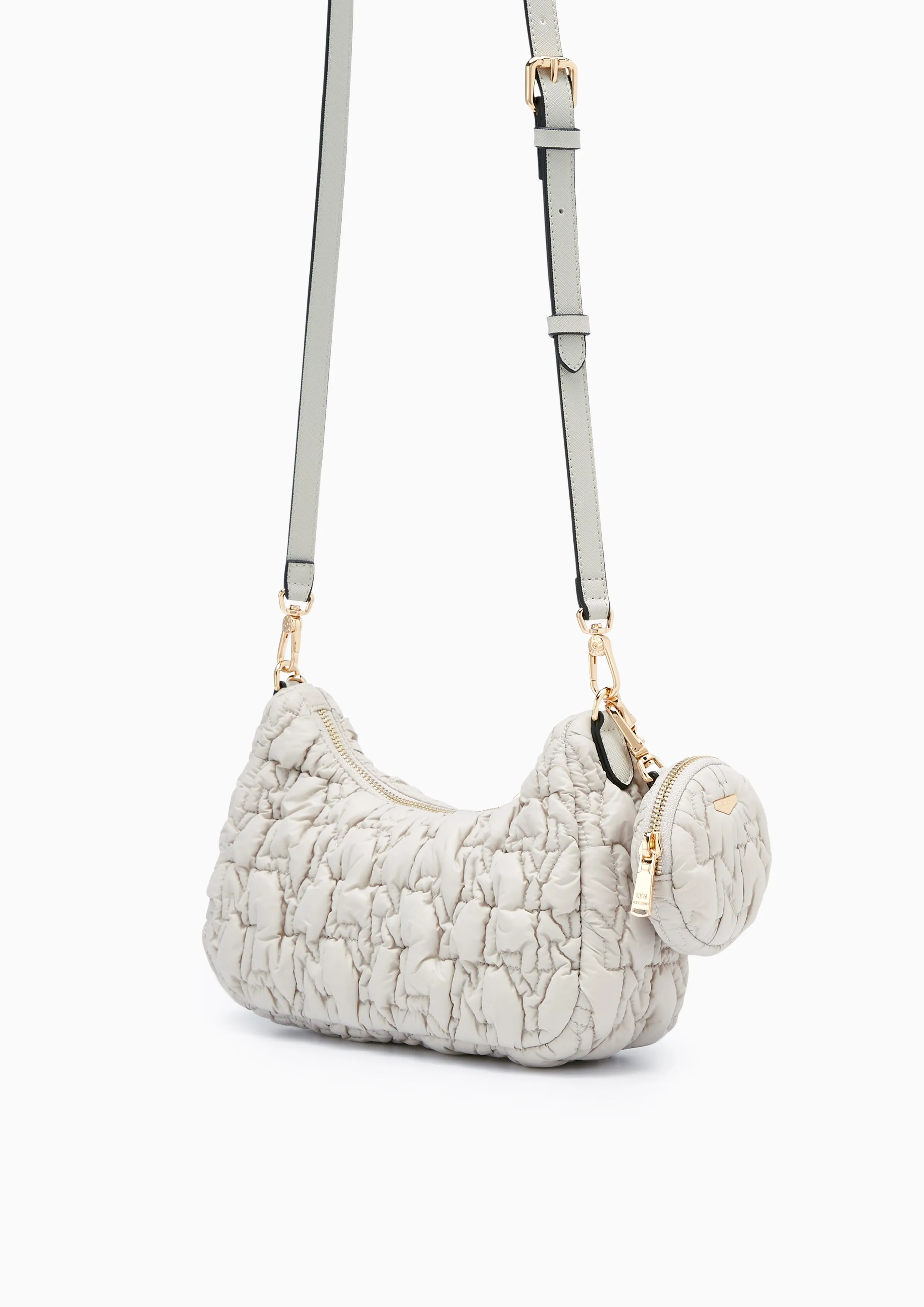 Roslyn Quilted Crossbodybag Light Grey