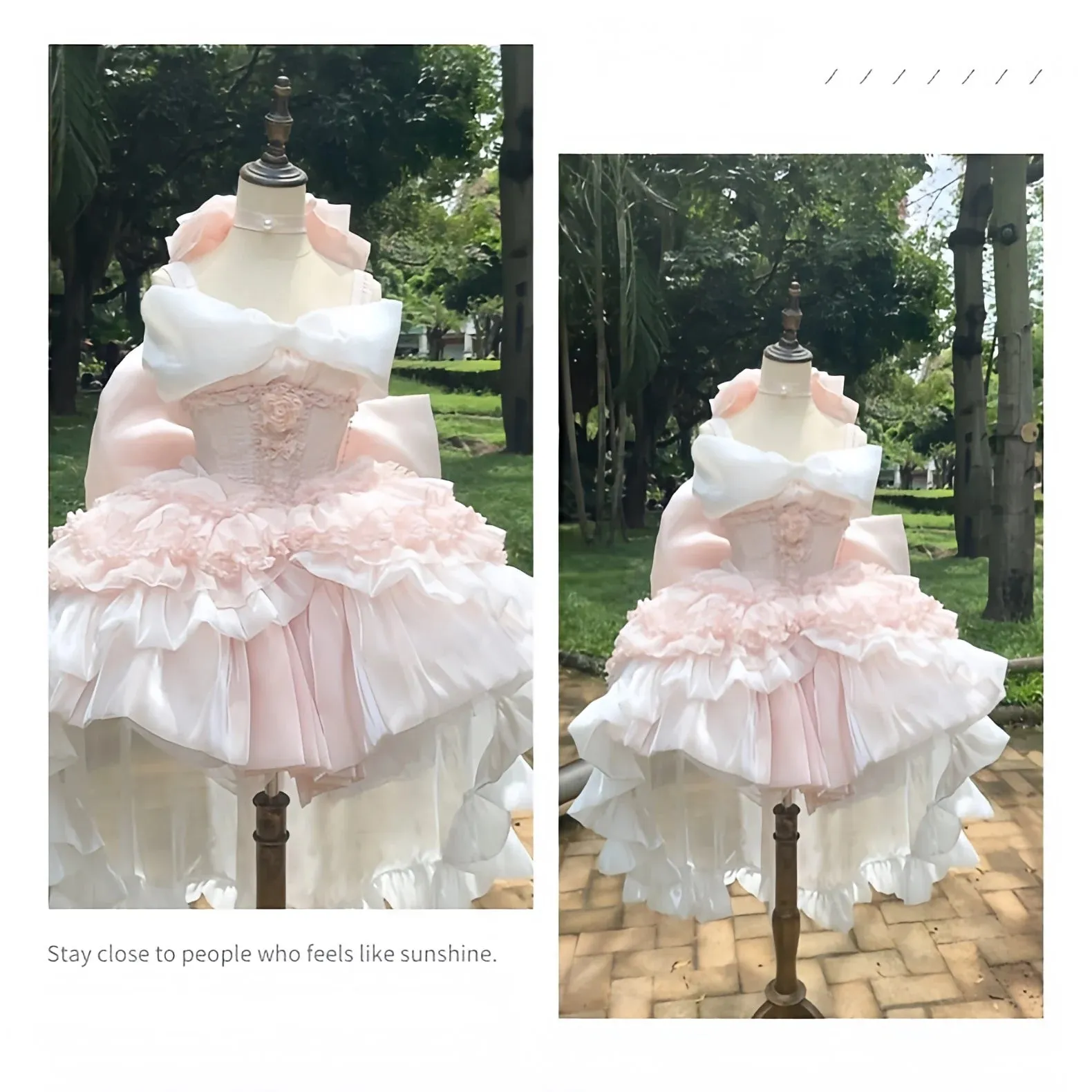 TAVIMART  -  Elegant Princess Lolita Dress French Graceful Pink Strapless Dress for Women Summer Retro Three-Dimensional Flower Mini Dress