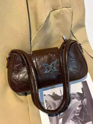 TAVIMART  -  New Vintage Underarm Commuter Bags Design Butterfly Embroidery Portable Shoulder Bag All-match Shoulder Crossbody Bags