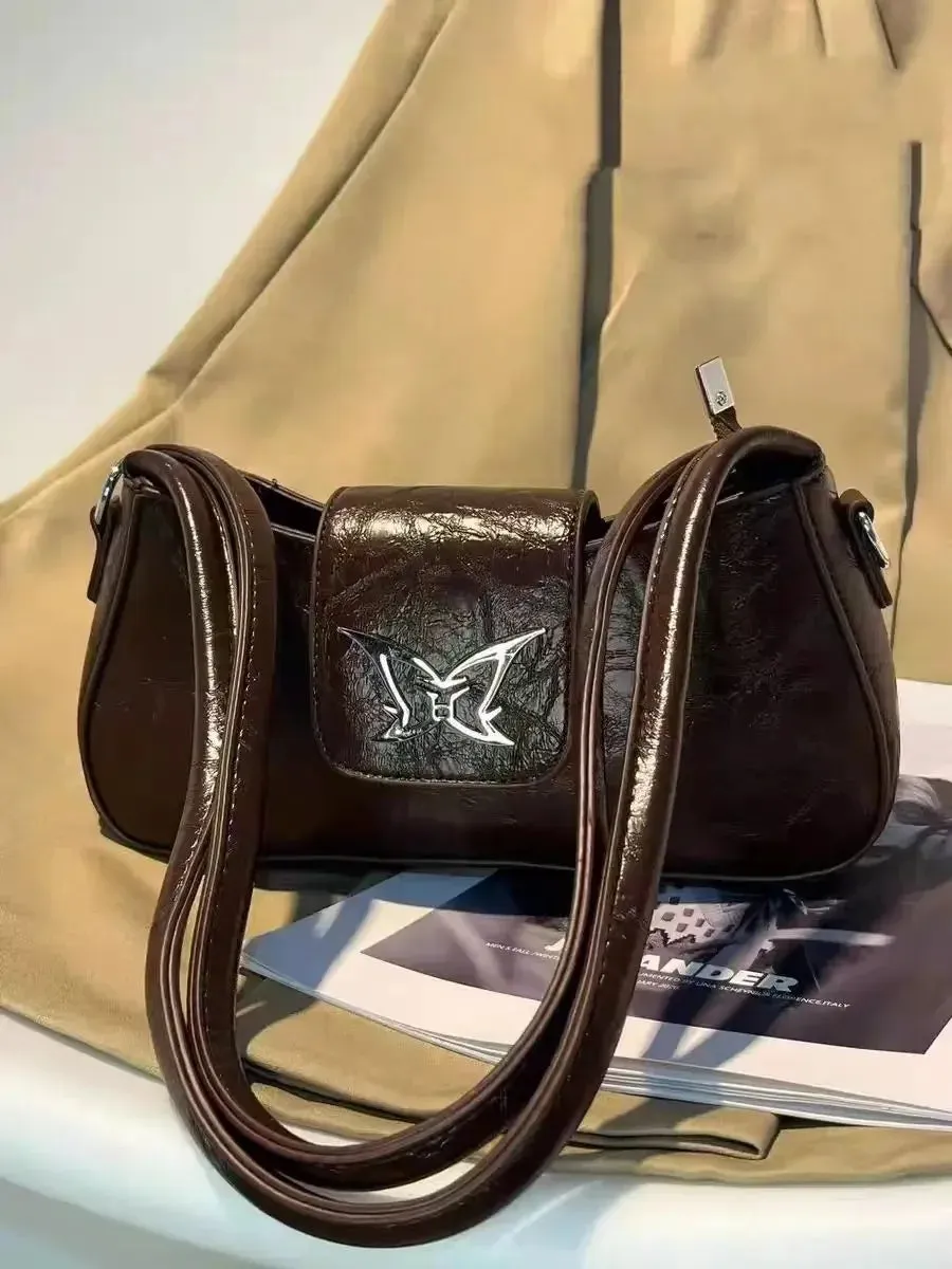 TAVIMART  -  New Vintage Underarm Commuter Bags Design Butterfly Embroidery Portable Shoulder Bag All-match Shoulder Crossbody Bags
