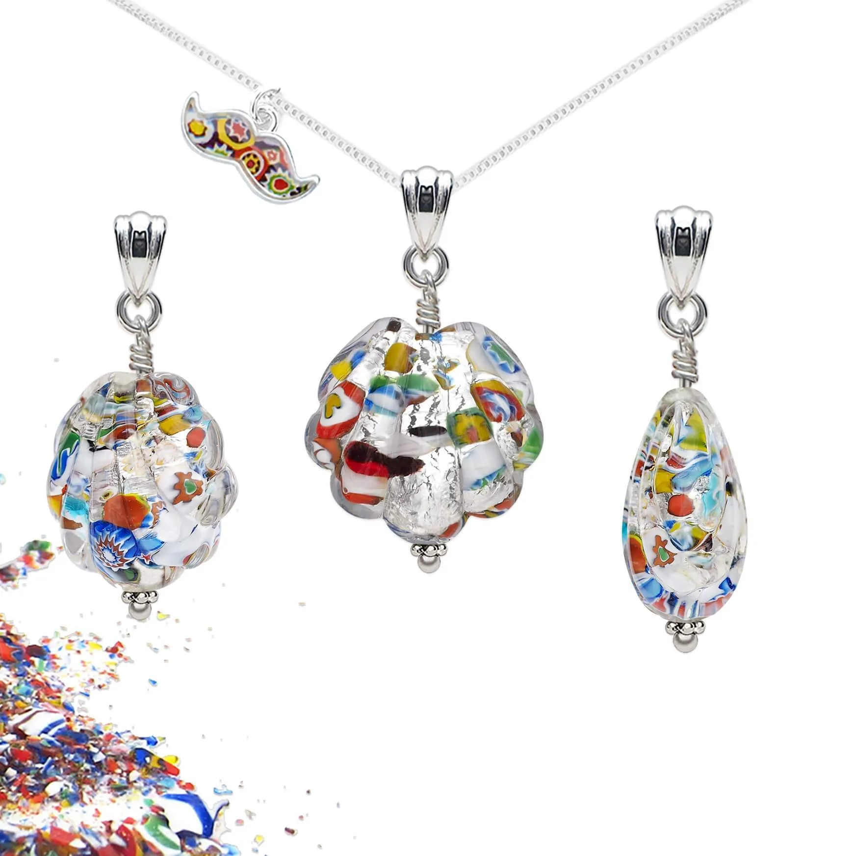 The Kiss Silver Shell Necklace