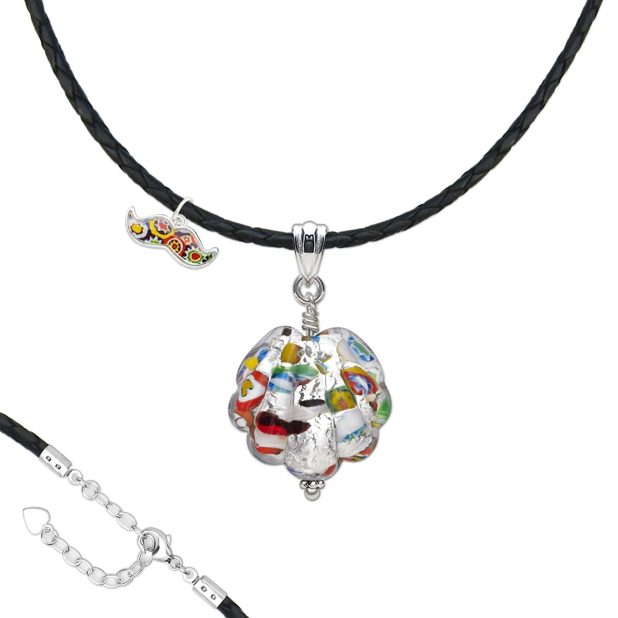 The Kiss Silver Shell Necklace