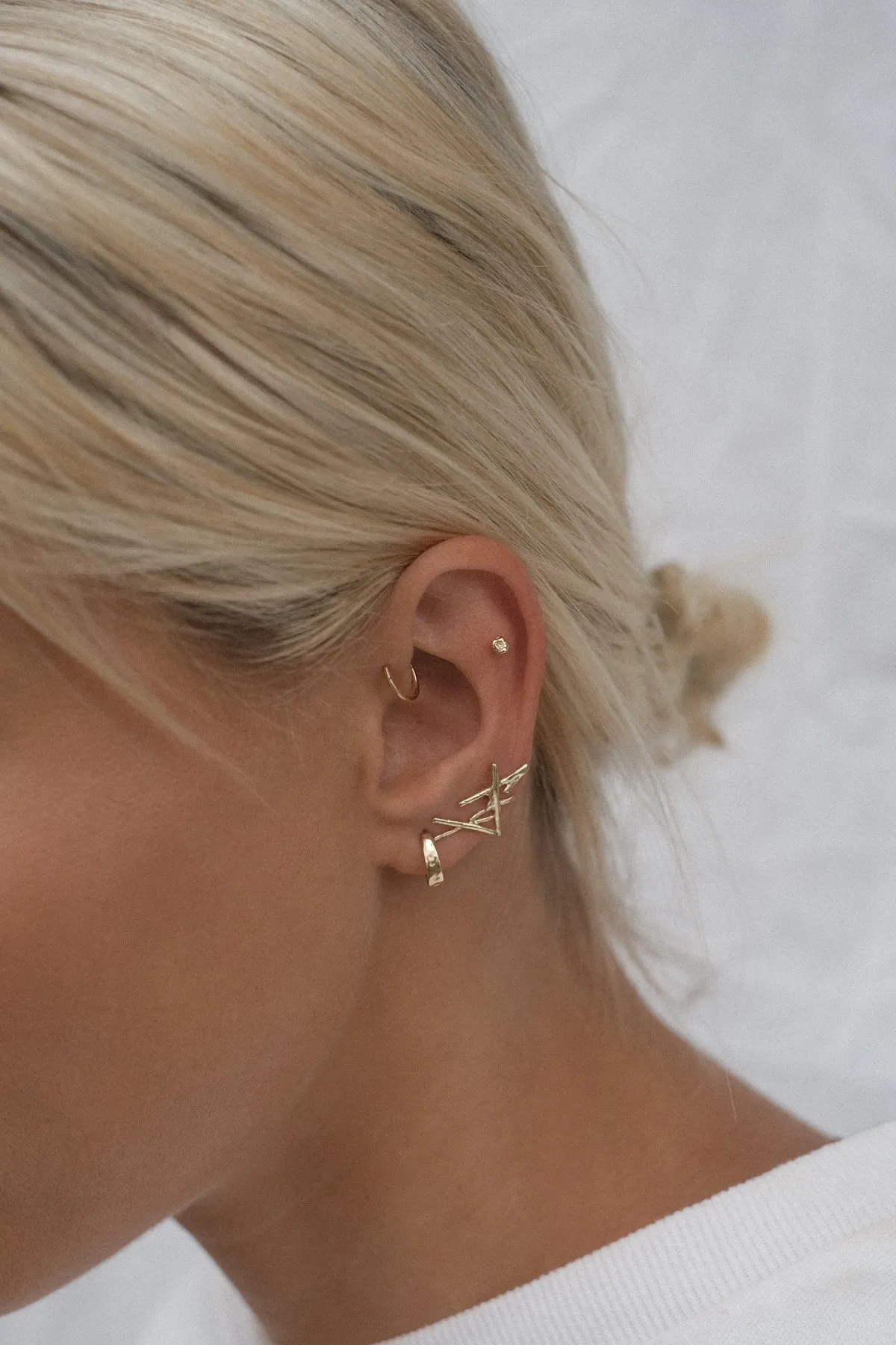 Tiny Battered Hoops | Gold