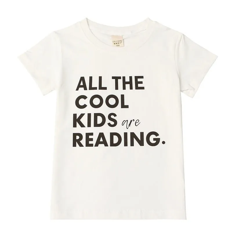 Toddler Casual Letter Print Short Sleeve Tee