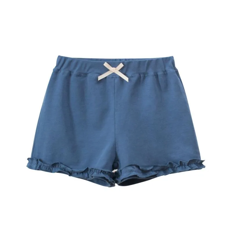 Toddler Girls Cotton Shorts in Pink and Blue