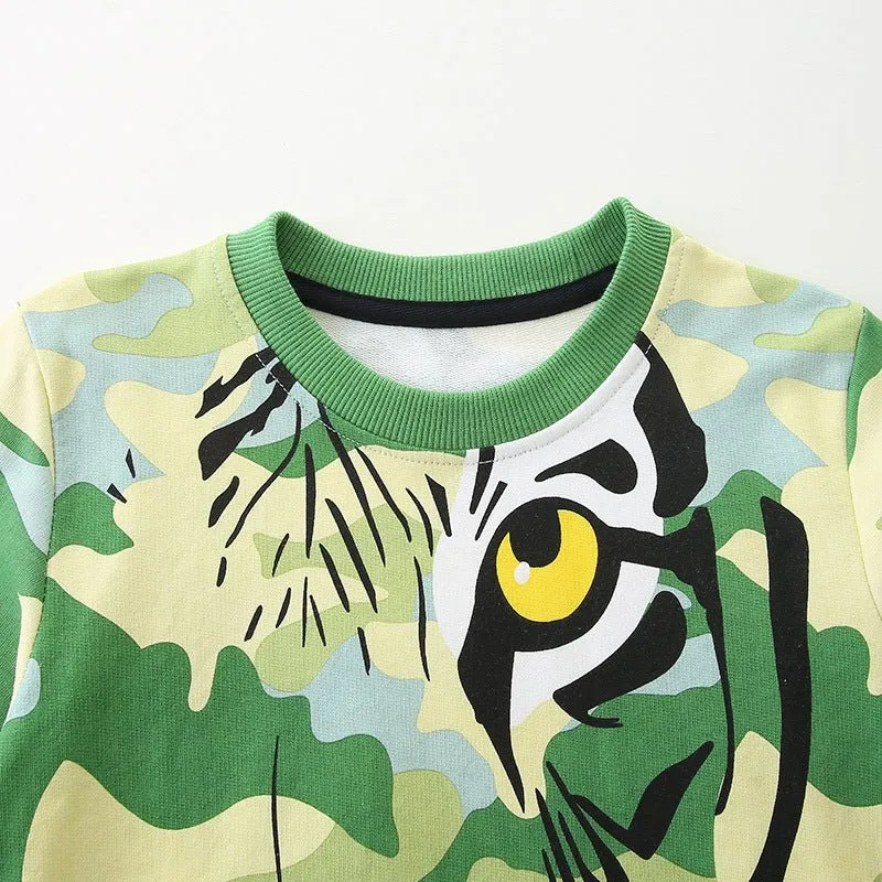 Toddler/Kid Boy Camouflage Tiger Design Sweatshirt