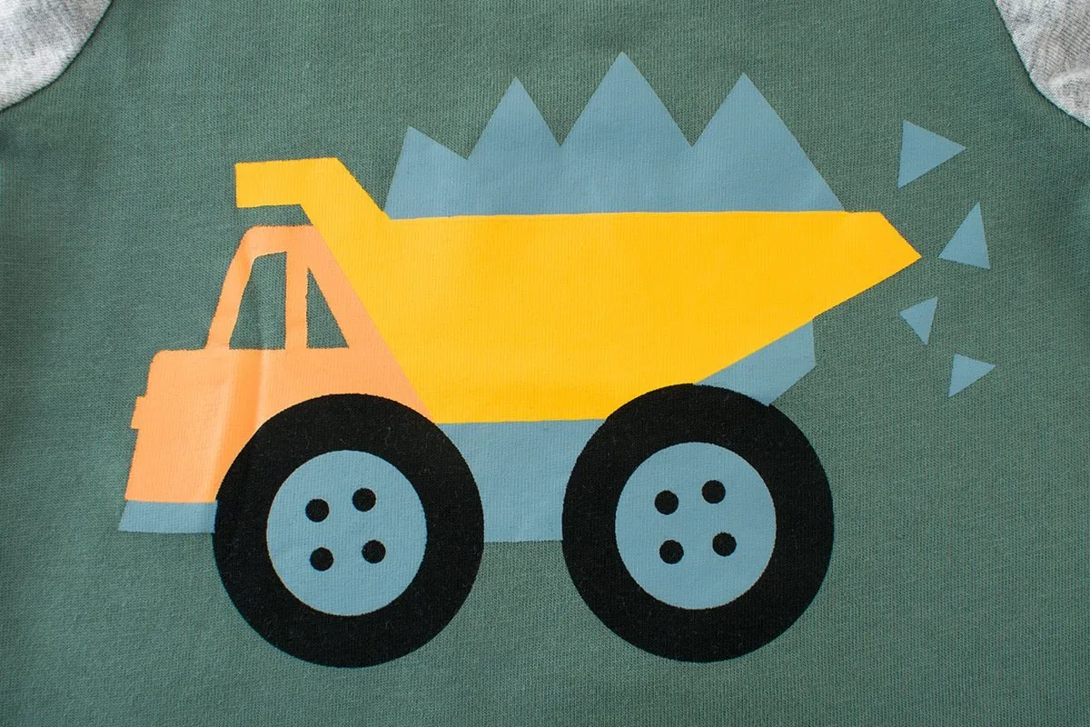 Toddler/Kid Boy Cartoon Truck Print Shirt