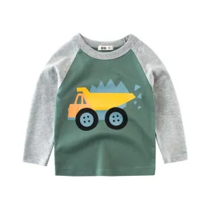 Toddler/Kid Boy Cartoon Truck Print Shirt