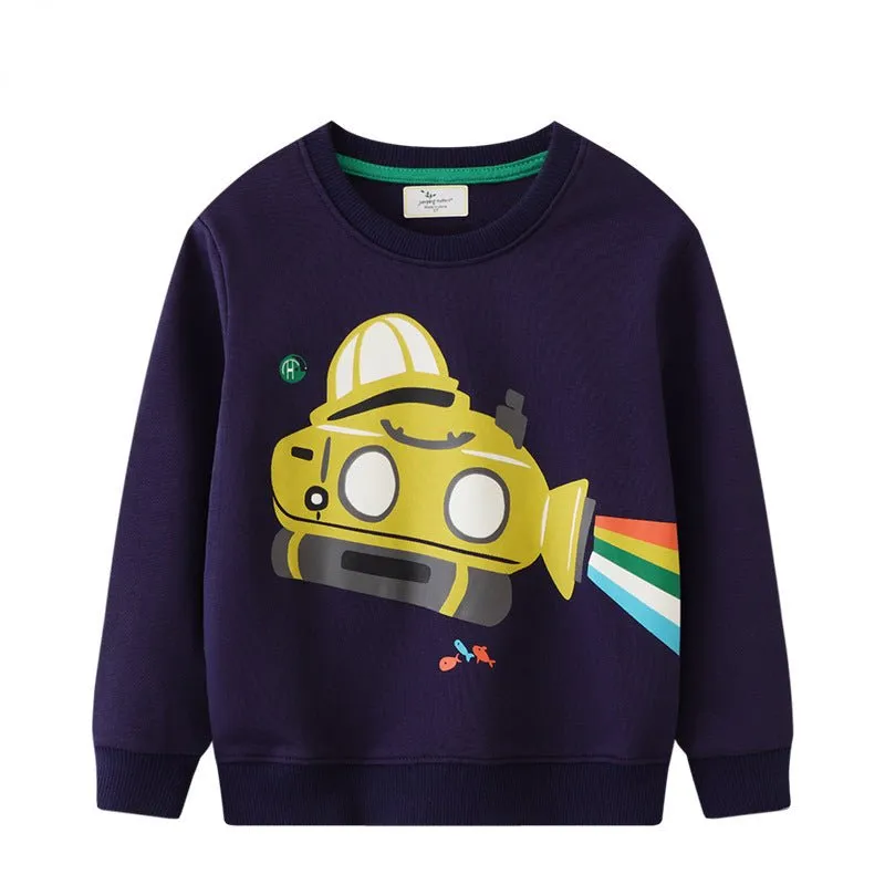 Toddler/Kid Boy Glow in the Dark Submarine Sweatshirt