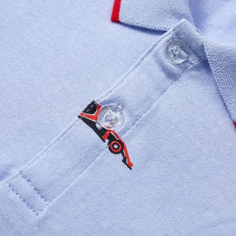Toddler/Kid Boy's Allover Vehicle Design Blue Polo Shirt