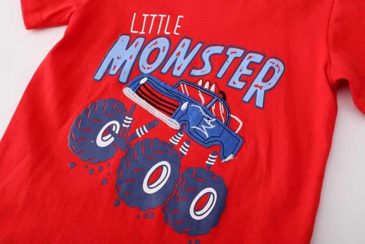 Toddler/Kid Boy's Little Monster Truck T-shirt and Shorts Set