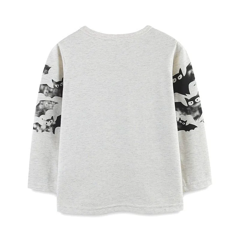 Toddler/Kid Boy's Long Sleeve Bat Print Design T-shirt