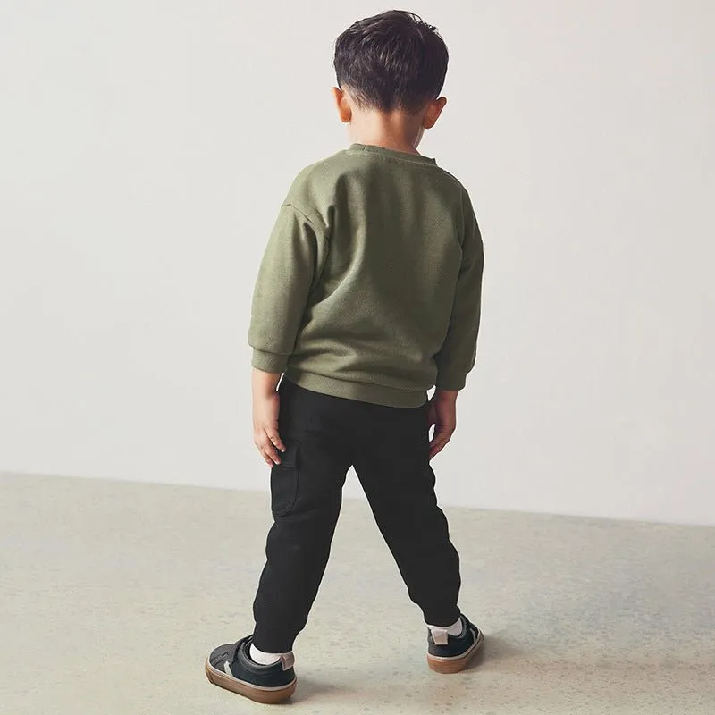 Toddler/Kid Boy's Monkey Adventure Print Design Sweatshirt with Pants Set