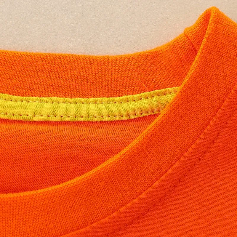 Toddler/Kid Boy's Orange Color Vehicle Design Top
