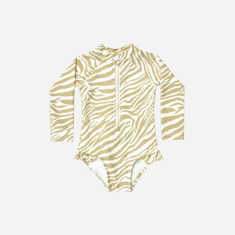 Toddler/Kid Girl Mix Prints Long Sleeve One-Piece Swimsuit (2 Designs)