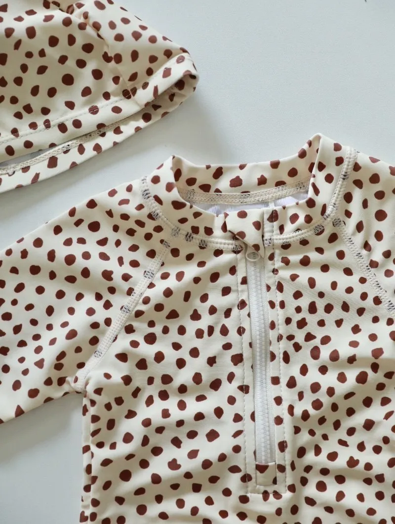 Toddler/Kid Girl Mix Prints Long Sleeve One-Piece Swimsuit (2 Designs)