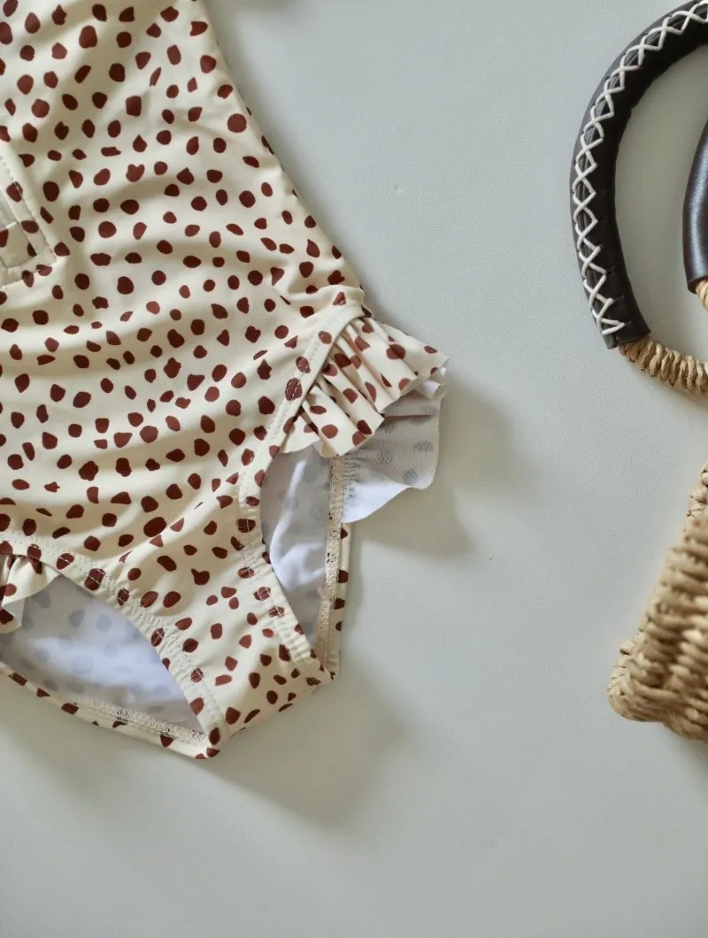 Toddler/Kid Girl Mix Prints Long Sleeve One-Piece Swimsuit (2 Designs)