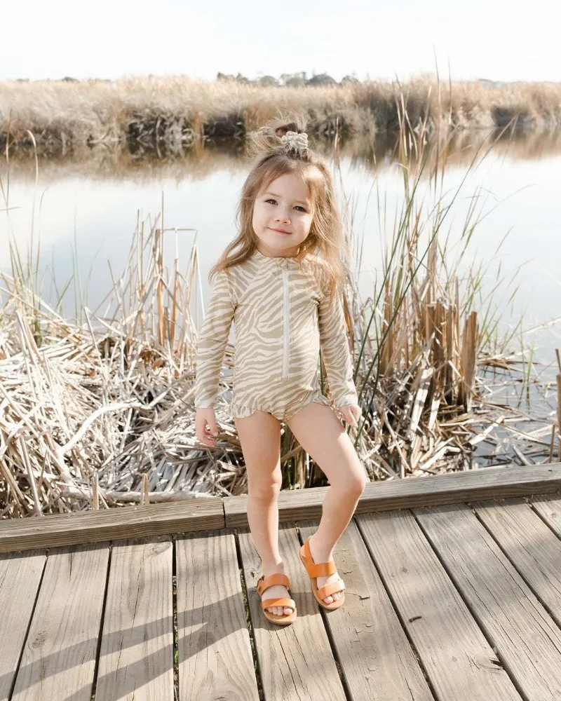 Toddler/Kid Girl Mix Prints Long Sleeve One-Piece Swimsuit (2 Designs)