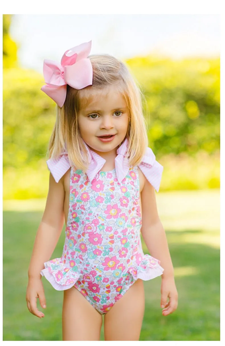 Toddler/Kid Girl's Floral Pattern Swimsuit (4 designs)