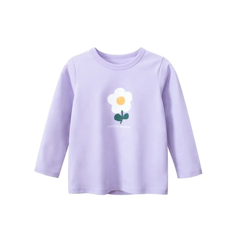 Toddler/Kid Girl's Floral Print Long Sleeve Shirt (2 colors)