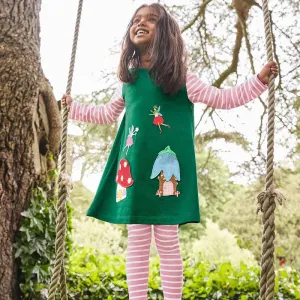 Toddler/Kid Girl's Long Sleeve Cartoon Embroidery Dress