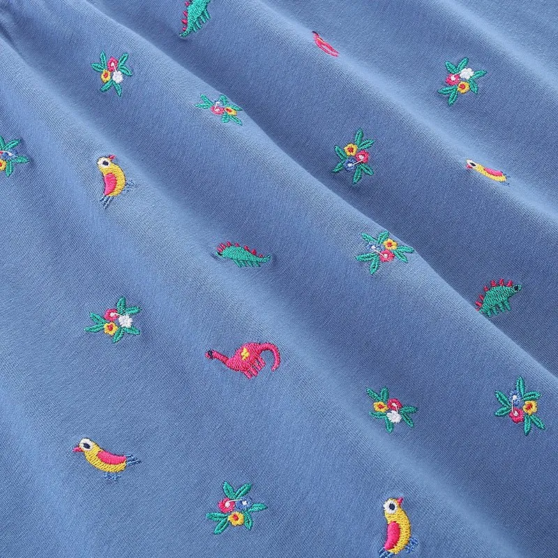 Toddler/Kid Girl's Long Sleeve Mini Animals Design Dress