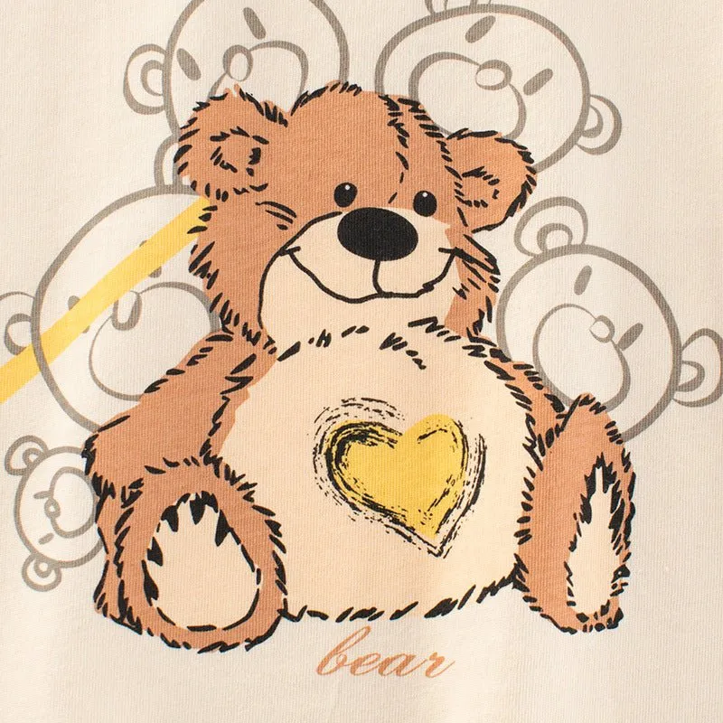 Toddler/Kid "Make It Happen" Bear Print T-shirt (2 Colors)