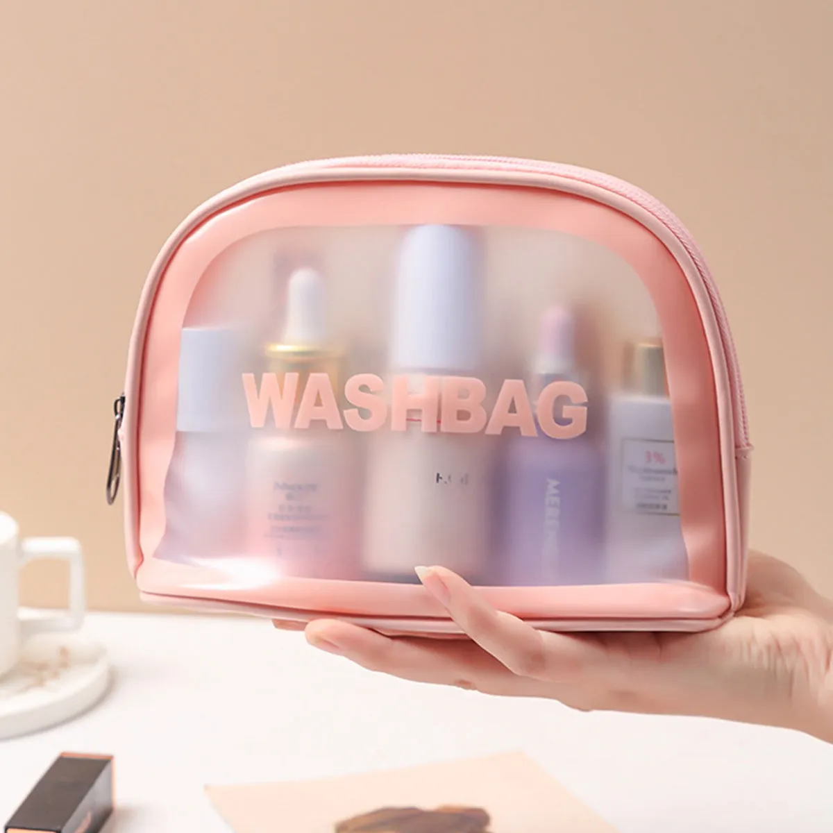 Transparent PVC Frosted Storage Bag, HG0122