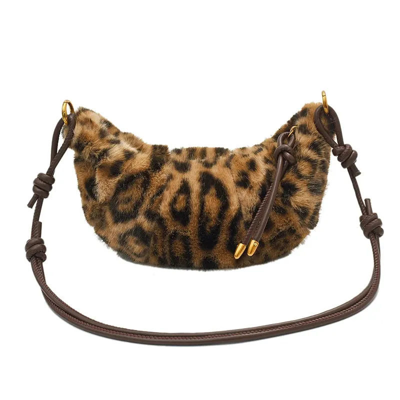 UAKISS  -  Cute Soft Small Faux Fur Shoulder Bags for Women 2024 Y2K Winter New Korean Fashion Handbags Trend Warm CrossbodyBag