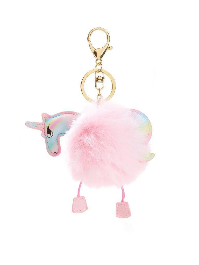 Unicorn Keychain With Pom Pom