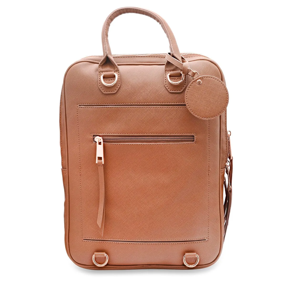 Unisex Super Soft Premium Vegan Leather Travel Backpack with 6 Compartment