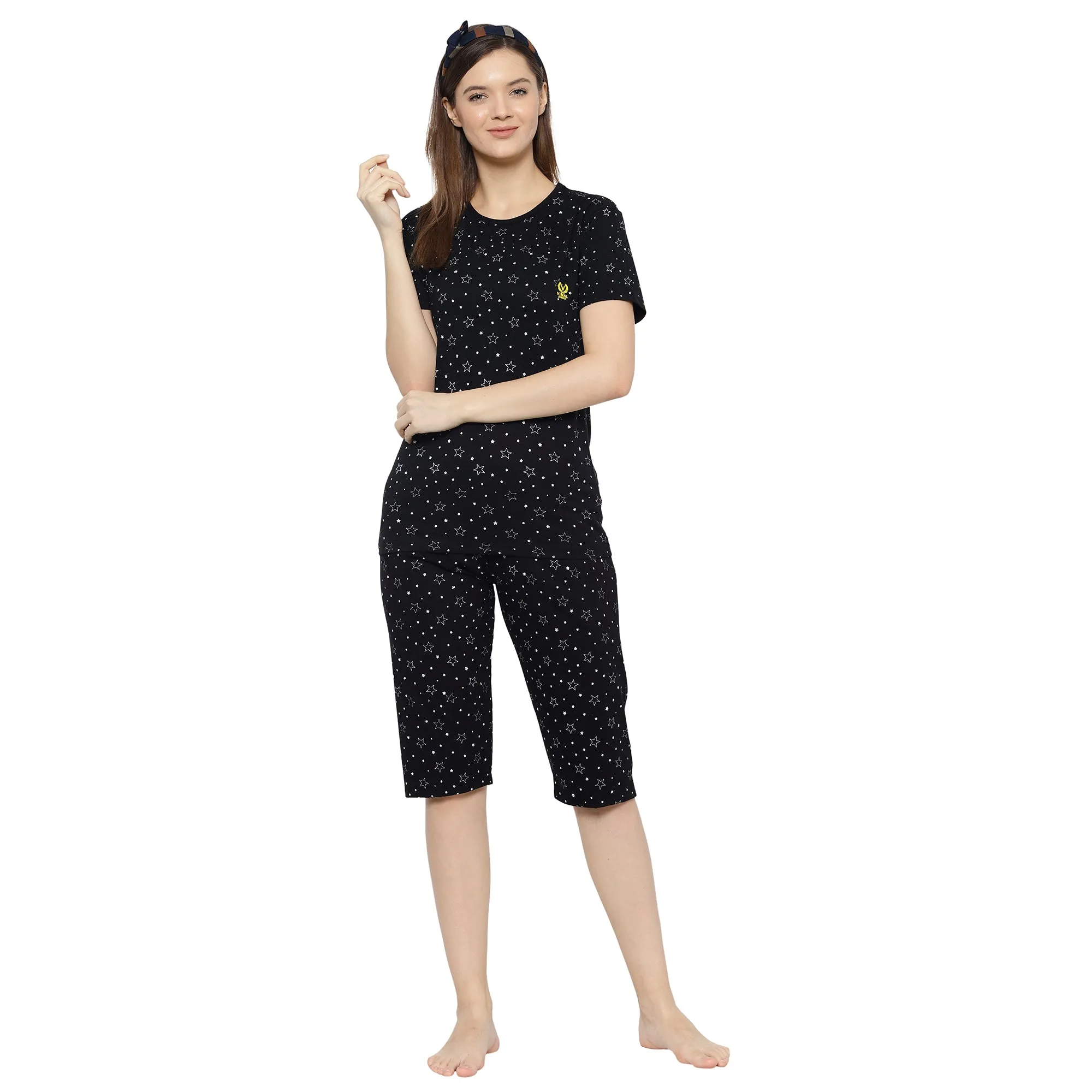 Vimal Jonney Black Women's Night Suit