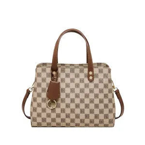 Vintage Checkered Large Capacity Shoulder Bag
