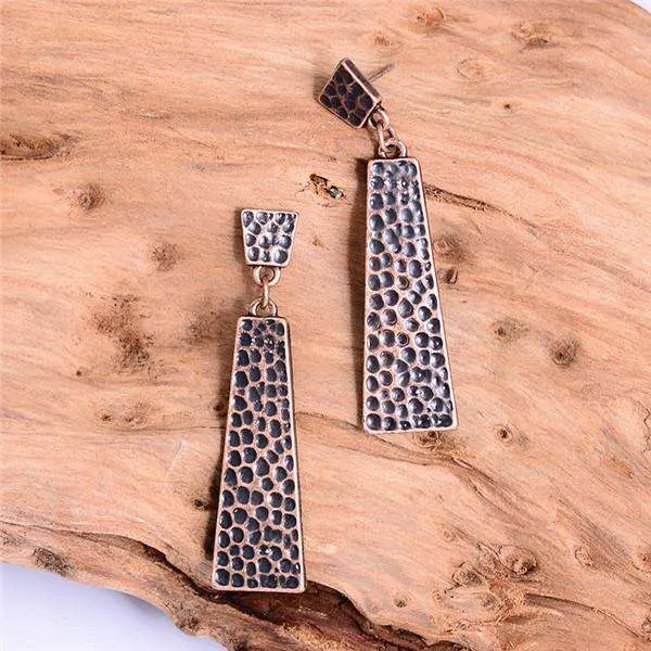 Vintage Gold Charm Dangle Earrings