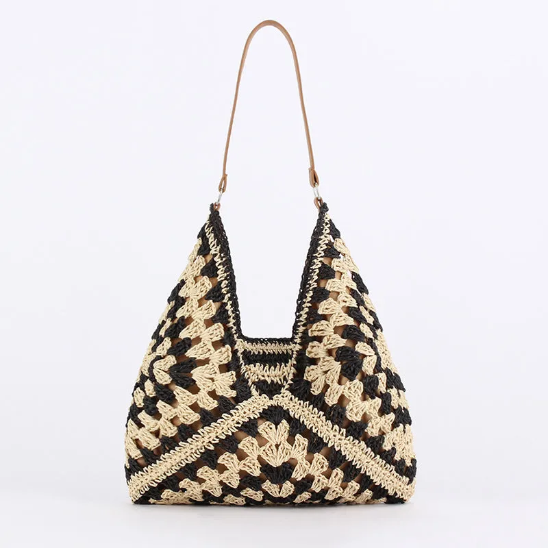 Vintage Large Capacity Woven Bag Shoulder Bag