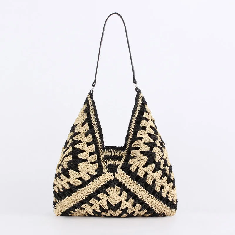 Vintage Large Capacity Woven Bag Shoulder Bag